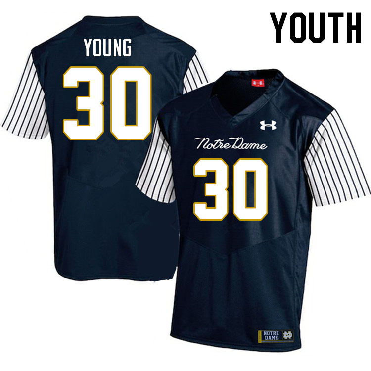 Youth #30 Bryce Young Notre Dame Fighting Irish College Football Jerseys Stitched-Alternate